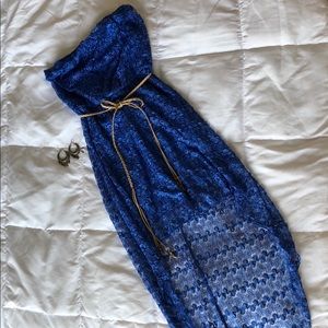 High-low laced dress